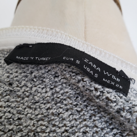 Zara Grey & White Knit Sweater - Picture 5 of 5